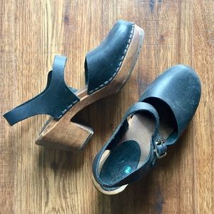 LOTTA FROM STOCKHOLM Black/Brown Clogs size 8.5